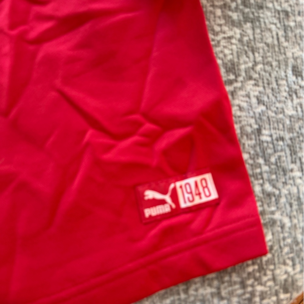 Puma Red Athletic Top with Subtle Logo Patch - Picture 2 of 6